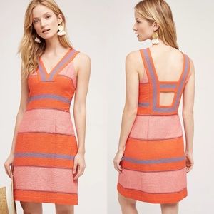 Anthropologie HD In Paris Sleeveless Sorbet Striped Shift Dress